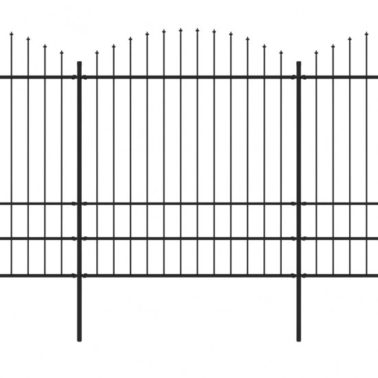 Sodo tvora su iečių viršug., juoda, (1,75-2)x8,5m, plienas