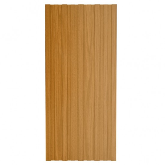 Stogo plokštės, 12vnt., šviesios medienos, 100x45cm, plienas