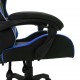 Žaidimų kėdė su LED lemputėmis, mėlyna ir juoda, dirbtinė oda