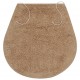 Vonios kilimėlių rinkinys, 3d., smėlio spalvos, audinys