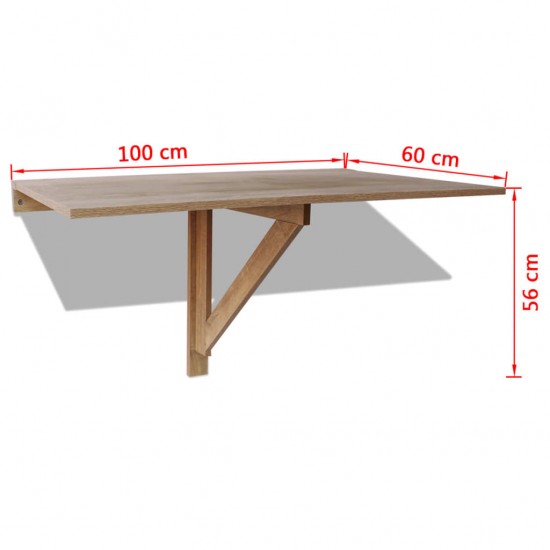 Sulankstomas pakabinamas staliukas, ąžuolas, 100x60 cm