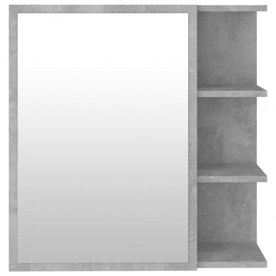 Veidrodinė vonios spintelė, betono pilka, 62,5x20,5x64cm, MDP