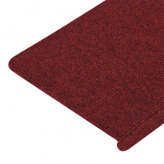 Lipnūs laiptų kilimėliai, 15vnt., raudonos, 65x24,5x3,5cm