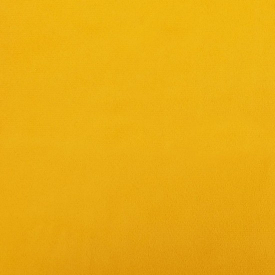 Krėslas su taburete, garstyčių geltonos spalvos, aksomas
