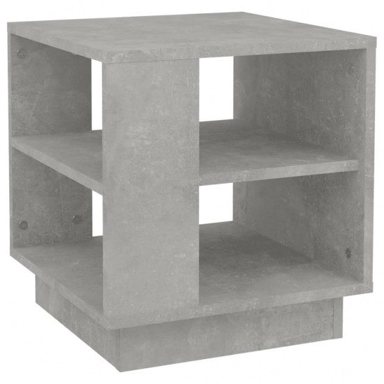 Kavos staliukas, betono pilkas, 40x40x43cm, apdirbta mediena