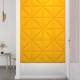Sienų plokštės, 12vnt., geltonos, 30x30cm, aksomas, 1,08m²
