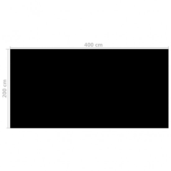 Baseino uždangalas, juodos spalvos, 400x200cm, PE