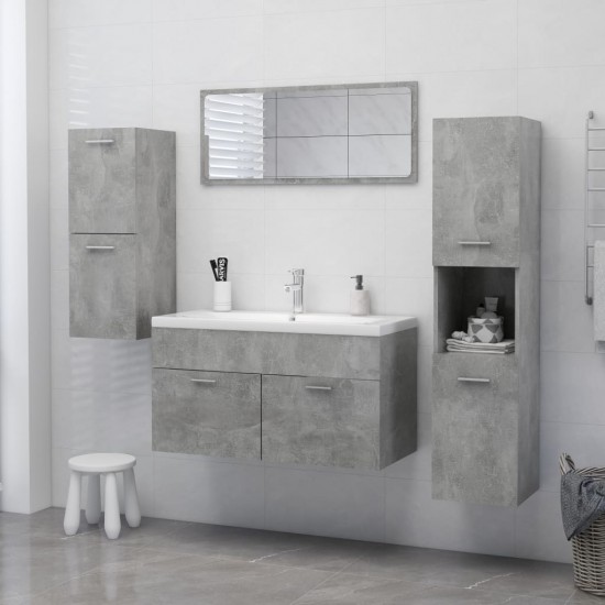 Vonios kambario spintelė, betono pilka, 30x30x130cm, MDP