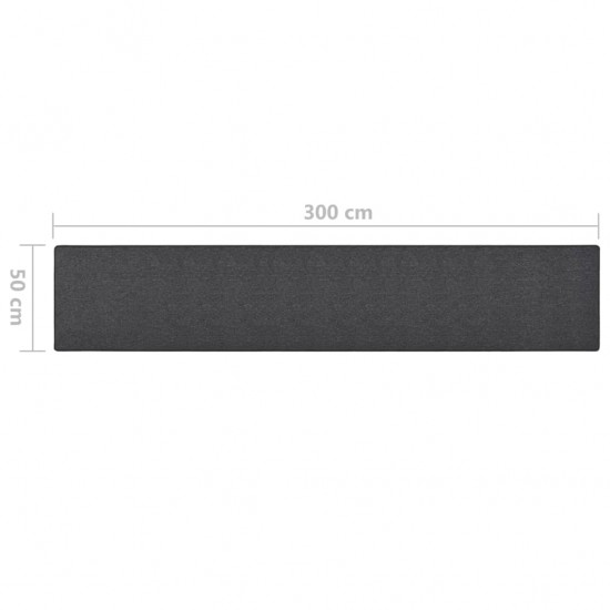 Kilimas-takelis, antracito spalvos, 50x300cm