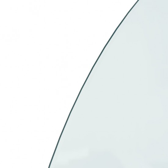 Židinio stiklo plokštė, 1000x600mm, pusapvalė