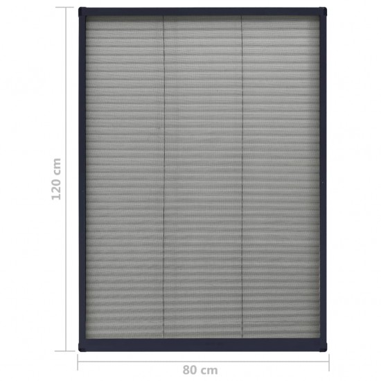 Tinklelis nuo vabzdžių langams, antracito, 80x120cm, aliuminis