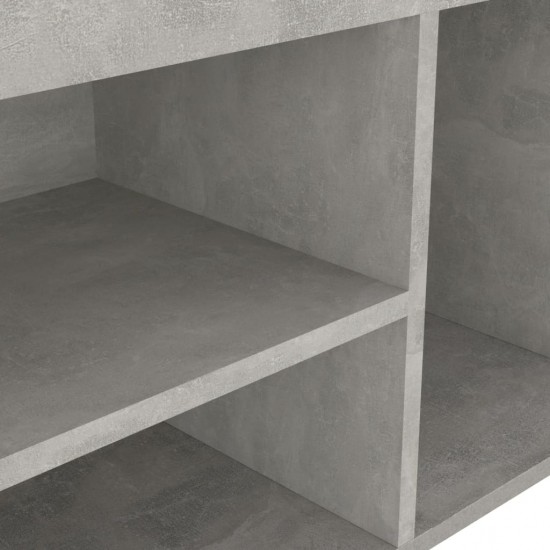 Batų suoliukas su pagalvėle, betono pilkas, 80x30x47cm, MDP