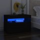 TV spintelės su LED apšvietimu, 2vnt., juodos, 60x35x40cm