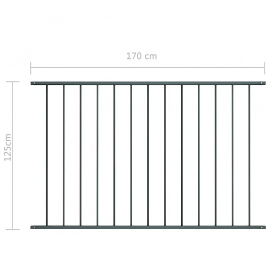 Tvoros plokštė, antracito spalvos, 1,7x1,25m, plienas