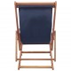 Sulankstoma paplūdimio kėdė, audinys ir medinis rėmas, mėlyna