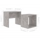 Kavos staliukų komplektas, betono pilkas, 48x30x45cm, MDP