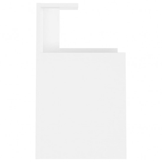 Naktinė spintelė, baltos spalvos, 40x35x60cm, MDP
