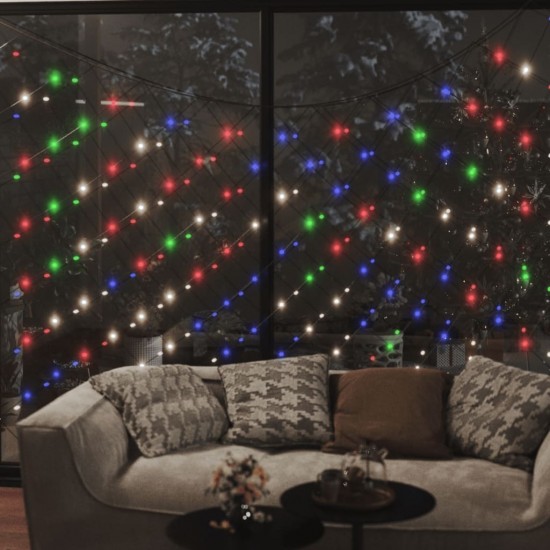Kalėdinių lempučių tinklas, 4x4m, 544 įvairių spalvų LED