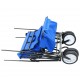 Sulankstomas rankinis vežimėlis su stogeliu, mėlynas, plienas