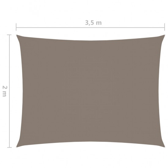 Uždanga nuo saulės, taupe, 2x3,5m, oksfordo audinys, stačiakampė