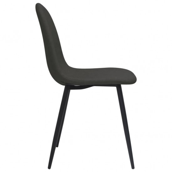 Valgomojo kėdės, 2vnt., juodos, 45x54,5x87cm, dirbtinė oda