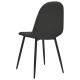 Valgomojo kėdės, 2vnt., juodos, 45x54,5x87cm, dirbtinė oda