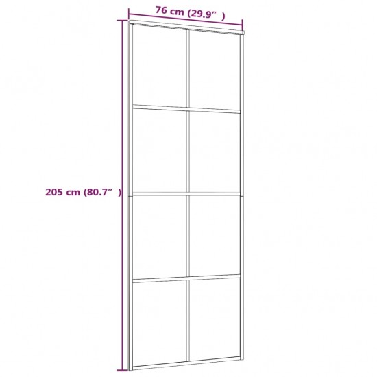 Stumdomos durys, baltos, 76x205cm, ESG stiklas ir aliuminis