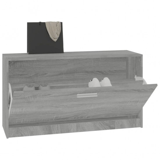 Batų suoliukas, pilkas ąžuolo, 80x24x45cm, apdirbta mediena
