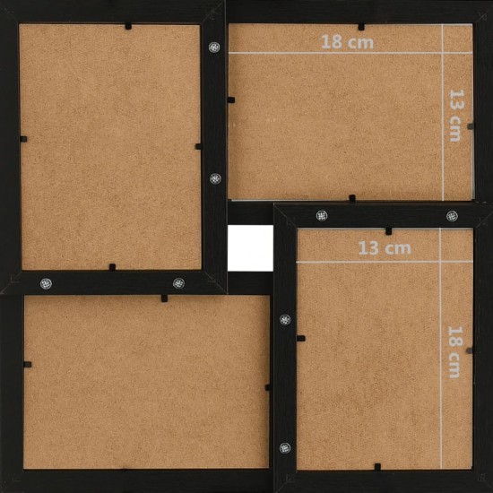Rėmelis-koliažas, juodos spalvos, 24x(13x18cm) nuotraukoms