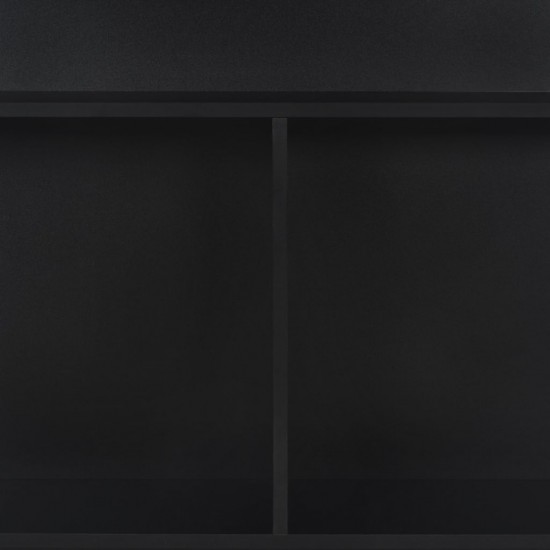 Baro stalas su 2 stalviršiais, juodos sp., 130x40x120cm