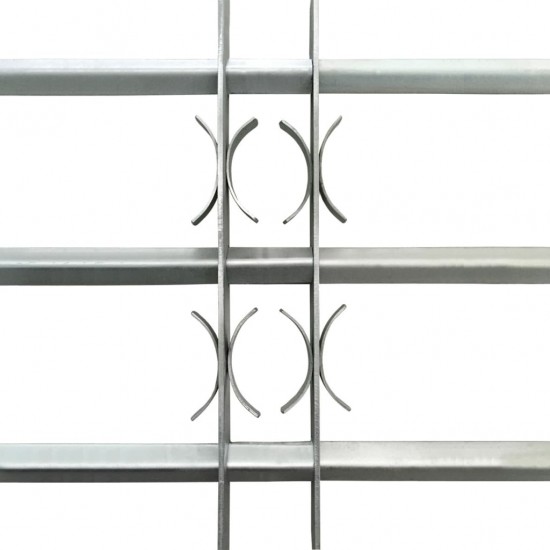 Reguliuojama apsauginė grotelė langams su 3 skersiniais, 1000-1500mm