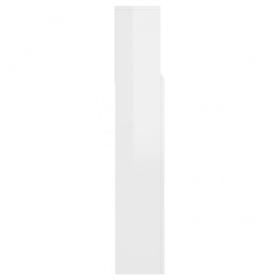 Galvūgalis-spintelė, baltos spalvos, 140x19x103,5cm, blizgus