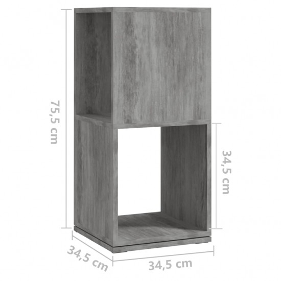 Pasukama spintelė, betono pilka, 34,5x34,5x147,5cm, MDP
