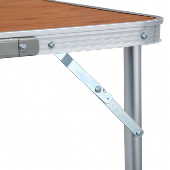 Sulankstomas stovyklavimo stalas, 180x60cm, aliuminis