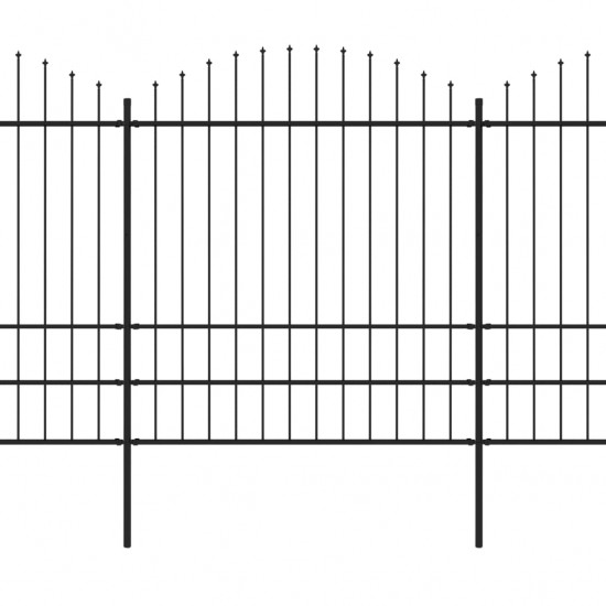 Sodo tvora su iečių viršug., juoda, (1,75-2)x5,1m, plienas