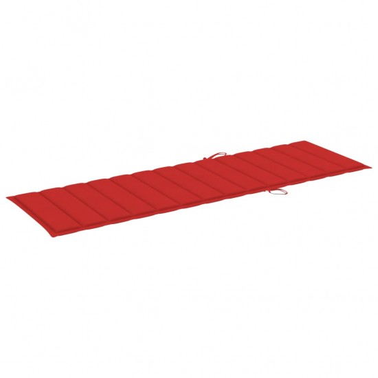 Saulės gulto čiužinukas, raudonos spalvos, 200x60x3cm, audinys