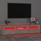 TV spintelė su LED apšvietimu, betono pilka, 180x35x40cm