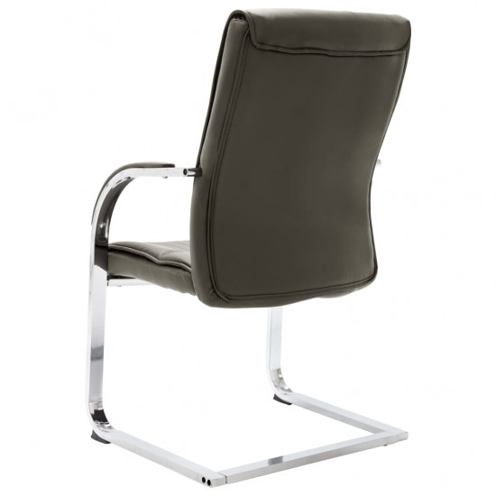 Gembinė biuro kėdė, pilkos spalvos, dirbtinė oda