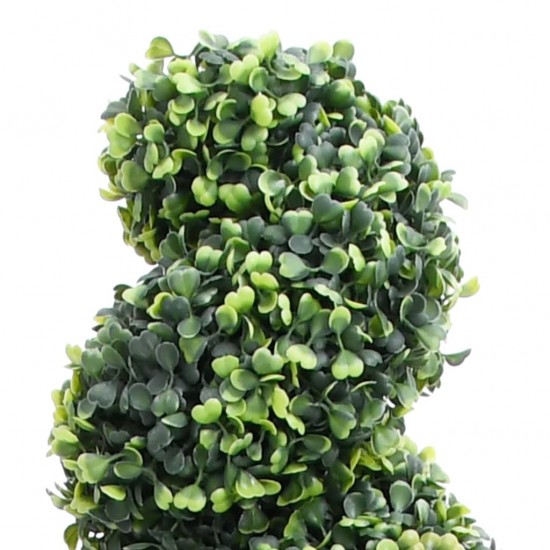 Dirbtinis buksmedis vazone, žalias, 100cm, spiralės formos