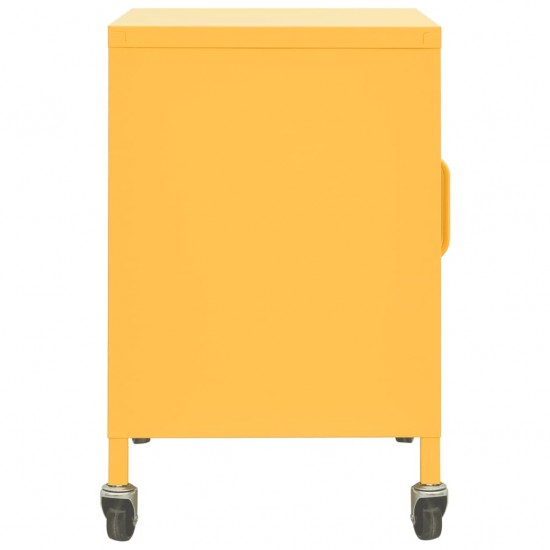 Sandėliavimo spintelė, garstyčių geltona, 60x35x56cm, plienas