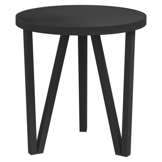Arbatos staliukas, juodos spalvos, 35cm skersmens, MDF