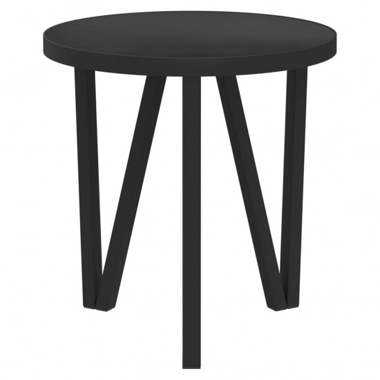 Arbatos staliukas, juodos spalvos, 35cm skersmens, MDF