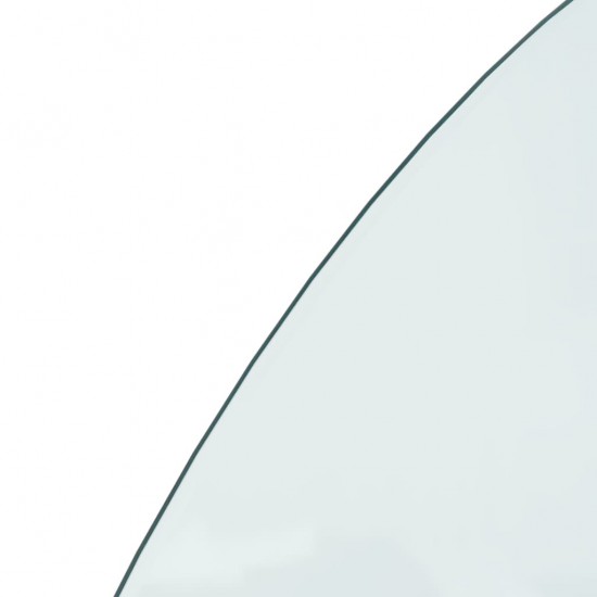 Židinio stiklo plokštė, 1200x600mm, pusapvalė