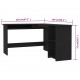 Kampinis stalas, juodos spalvos, 120x140x75cm, MDP, L formos