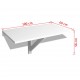 Sulankstomas pakabinamas staliukas, baltas, 100x60 cm