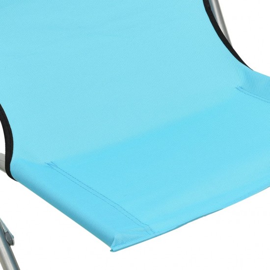 Sulankstomos paplūdimio kėdės, 2vnt., turkio spalvos, audinys