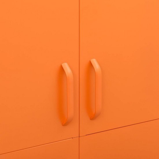 Drabužių spinta, oranžinė, 90x50x180cm, plienas