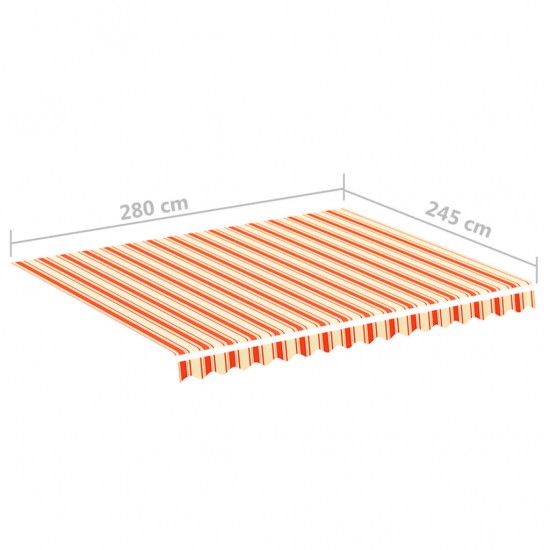 Pakaitinis audinys markizei, geltona/oranžinė spalva, 3x2,5m