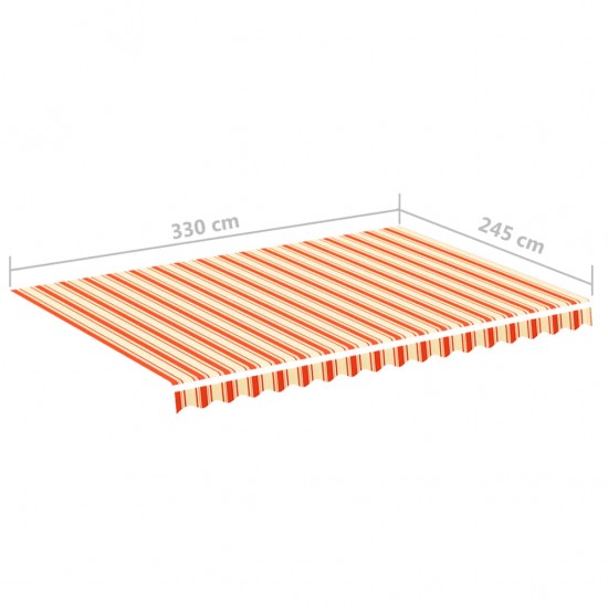 Pakaitinis audinys markizei, geltona/oranžinė spalva, 3,5x2,5m