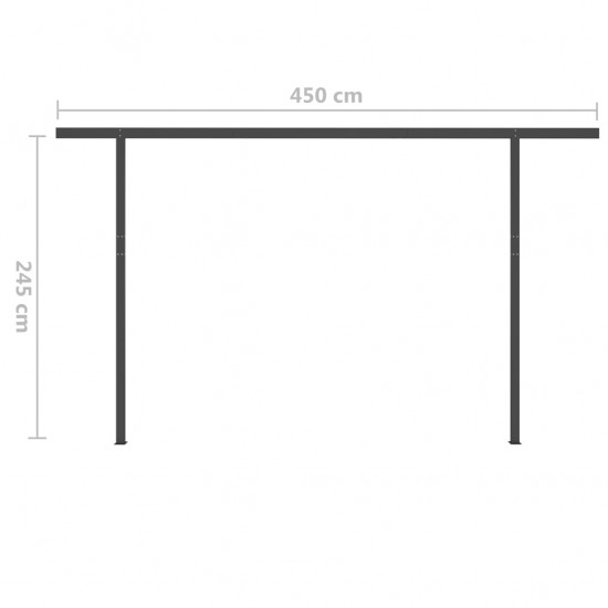 Rankiniu būdu ištraukiama markizė, kreminė, 4,5x3,5m